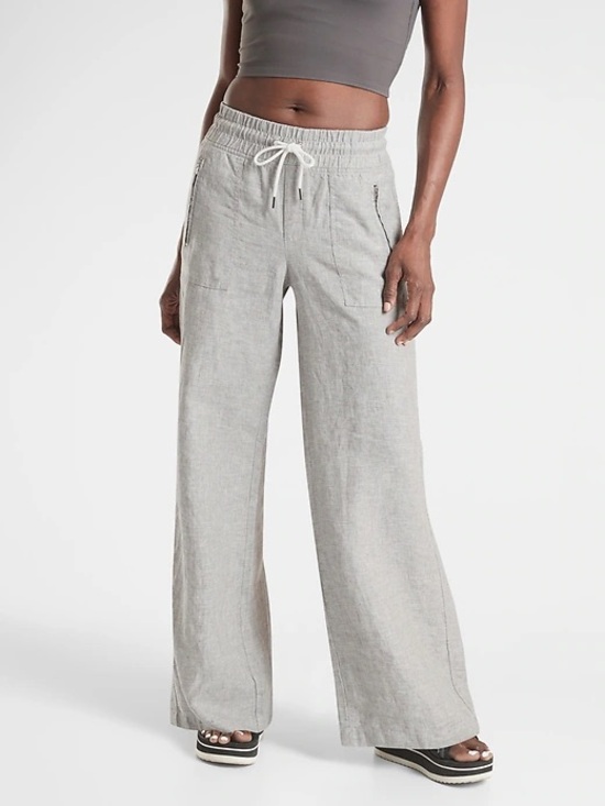 Athleta Pants - Athleta Cabo Linen Wide Leg Pant , sz : 2